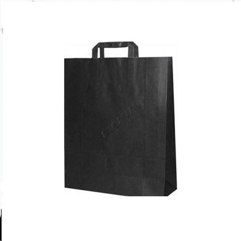 Bolsa de papel asa plana 32x41cms NEGRA - Imagen 1