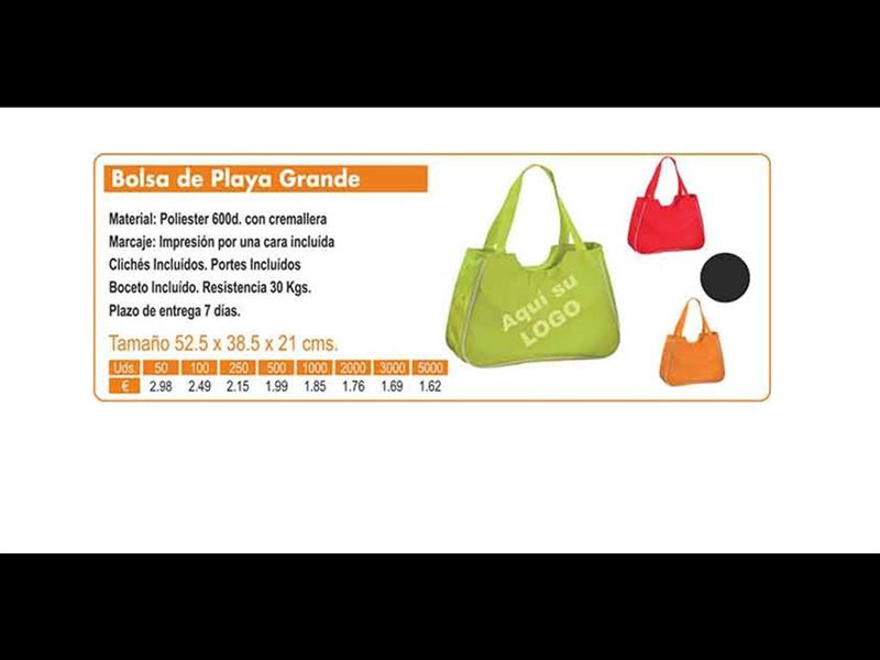 BOLSA DE PLAYA GRANDE NARANJA - Imagen 1