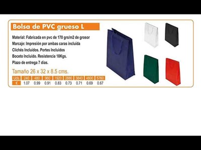 BOLSA DE PVC GRUESO L