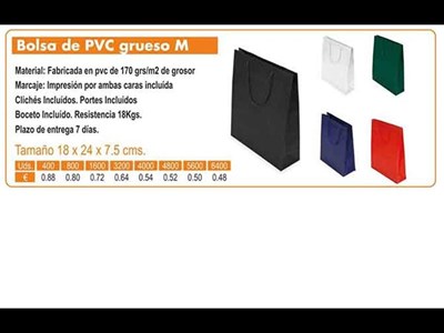 BOLSA DE PVC GRUESO M