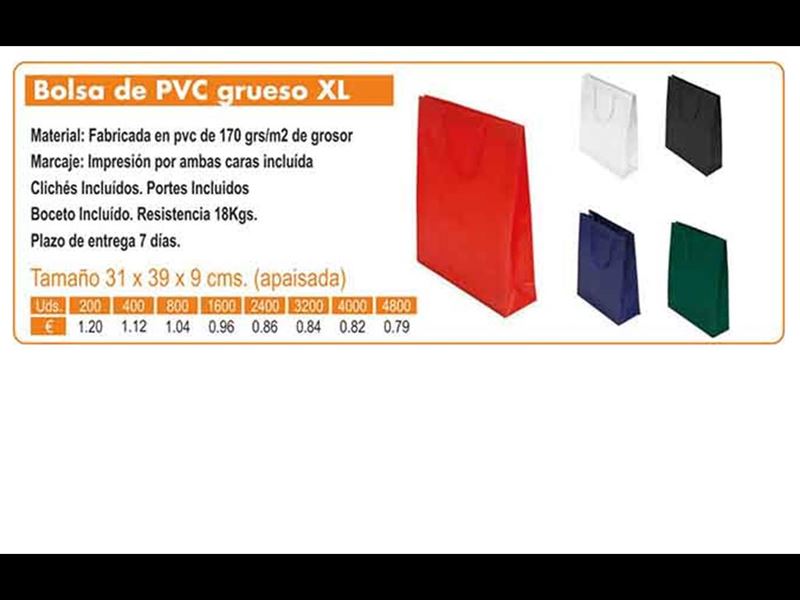 BOLSA DE PVC GRUESO XL NEGRA - Imagen 1