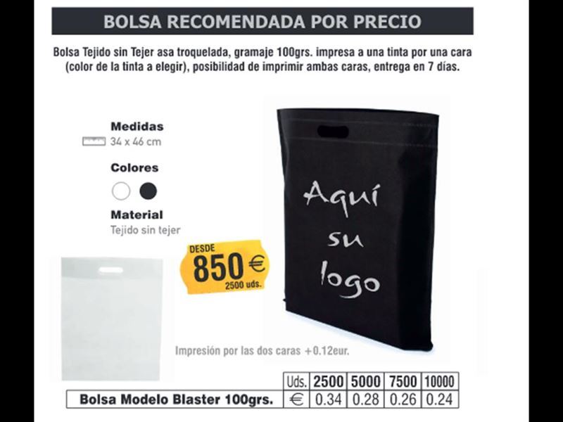 BOLSA DE TELA MODELO BLASTER 34X46CMS - Imagen 1