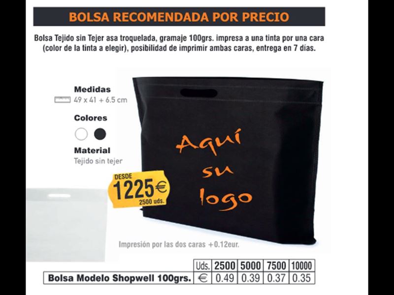 BOLSA DE TELA MODELO SHOPWELL 49X41CMS - Imagen 2