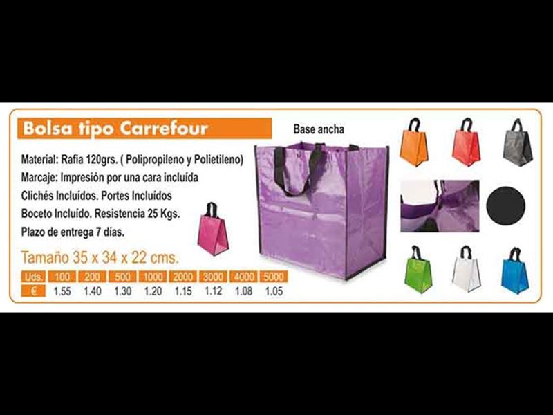 BOLSA TIPO CARREFOUR BLANCA - Imagen 1